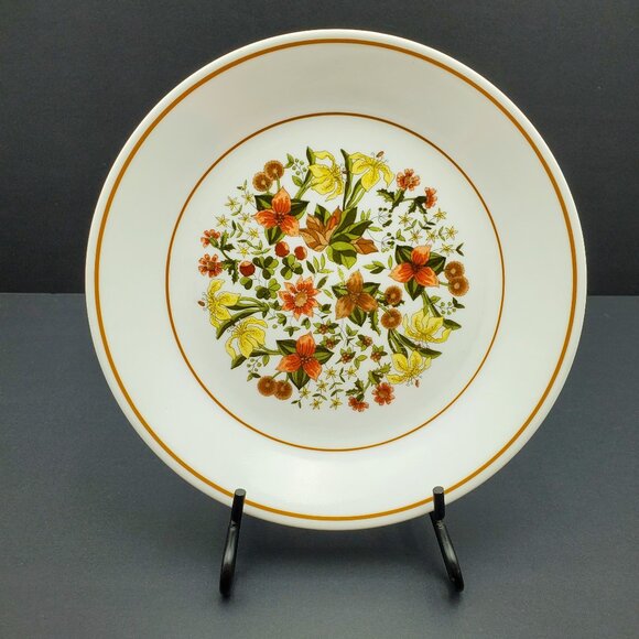 Corelle Indian Summer Luncheon Plates Corning Autumn Floral Salad Plates - Picture 10 of 12